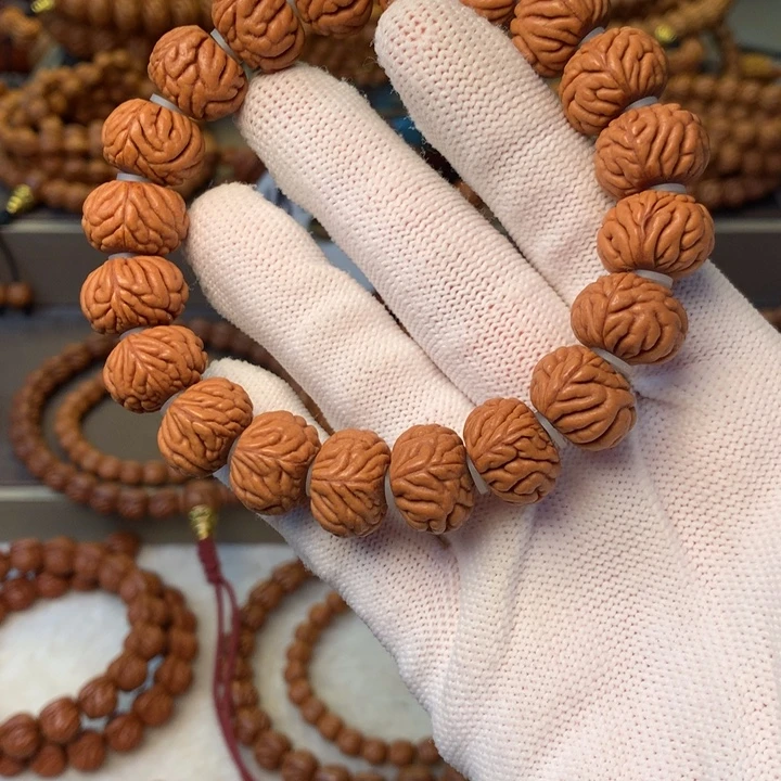 杜***龍桃核手串秦岭龙纹