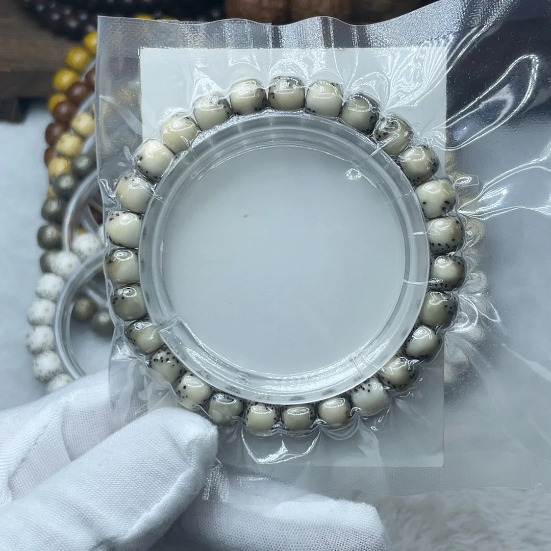 手串星月菩提原生态石玉9✖️8通体留白