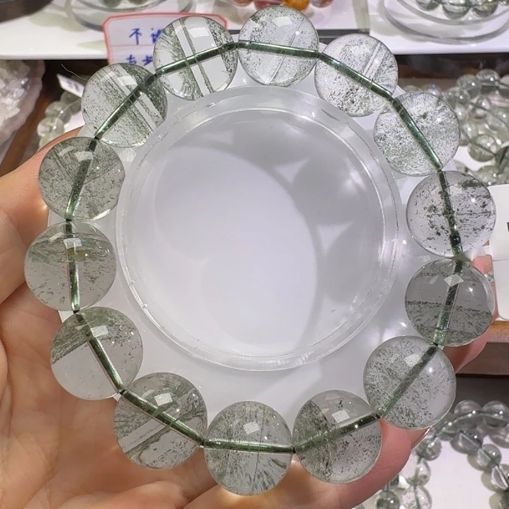 未镶嵌手链水晶巴西绿幽灵15.5mm