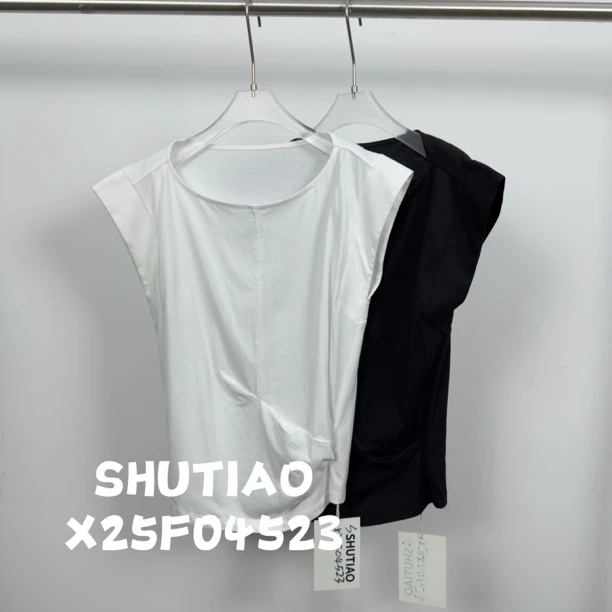 【SHUTIAO】2025夏季：新款小众设计款背心X25F04523