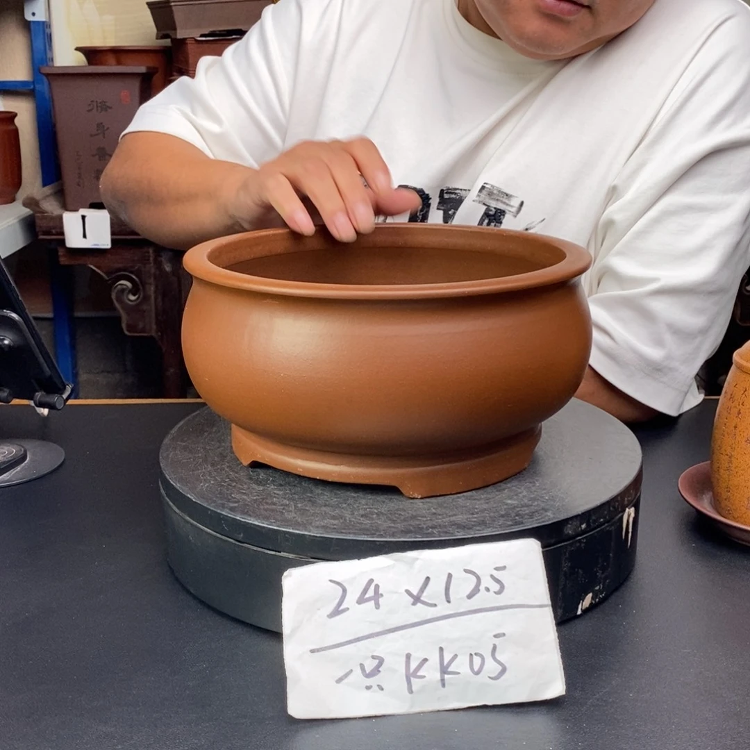 紫砂花盆货号一只KK005