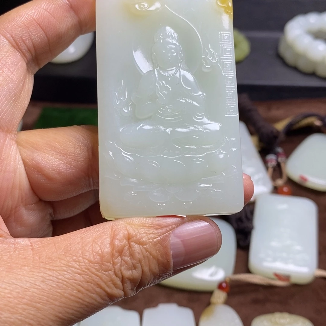 和田玉未镶嵌吊坠(不含链)