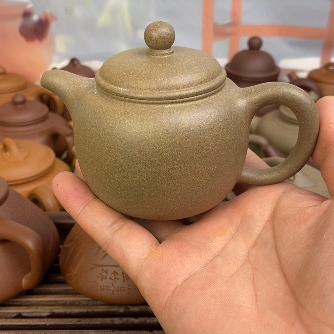 茶壶紫砂匏尊原矿精挑青降坡200毫升左右0添加