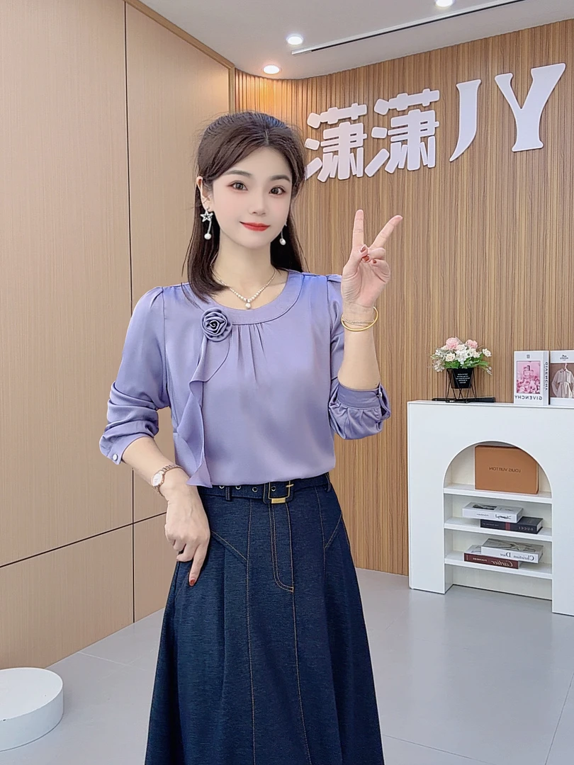 【潇潇】秋季新款国风法式衬衫新中式洋气显瘦减龄法式设计感衬衫