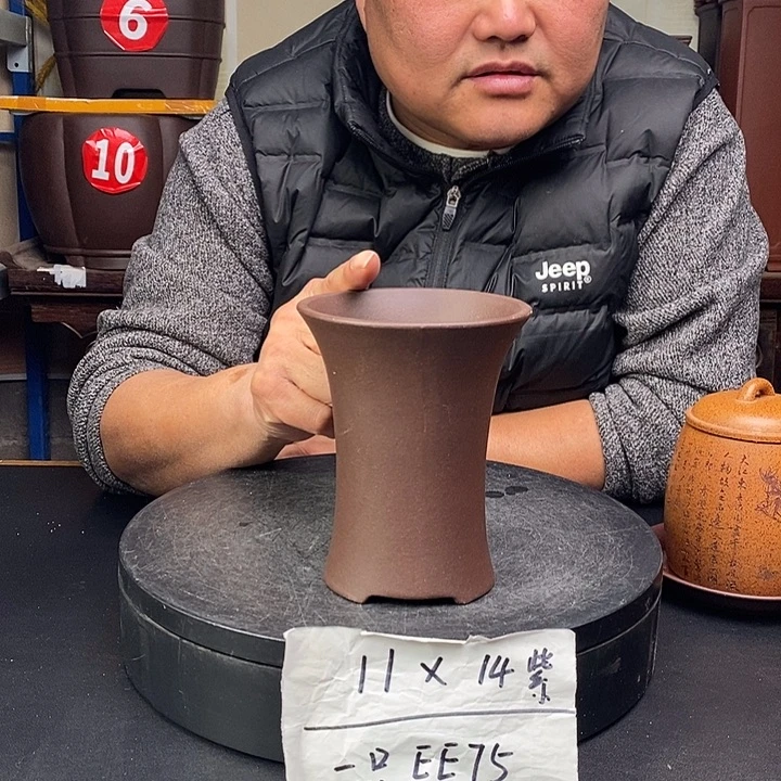 紫砂花盆货号一只EE75