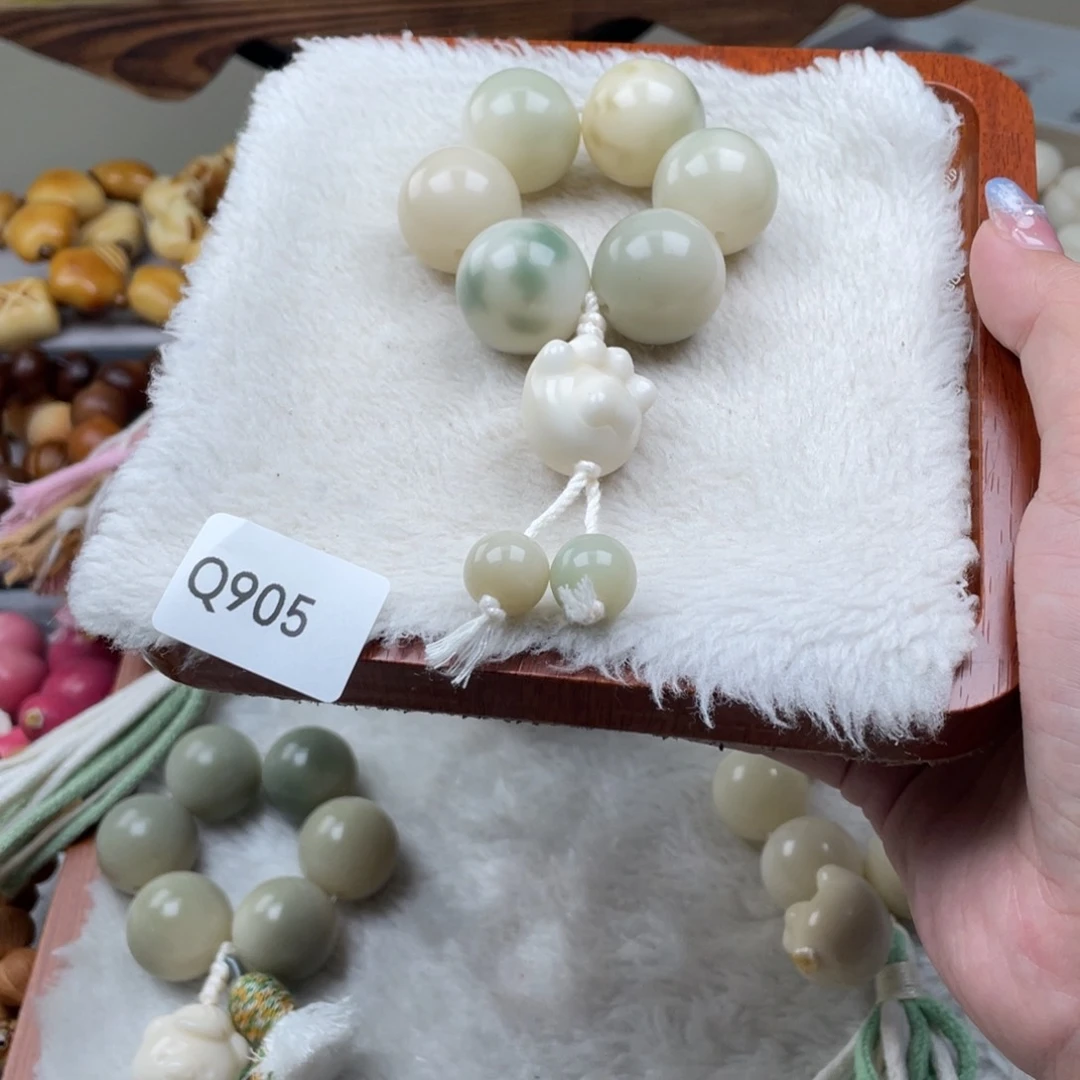 ****.菩提根/象牙果手串瑕WQ905圆珠手捻一串随机21mm