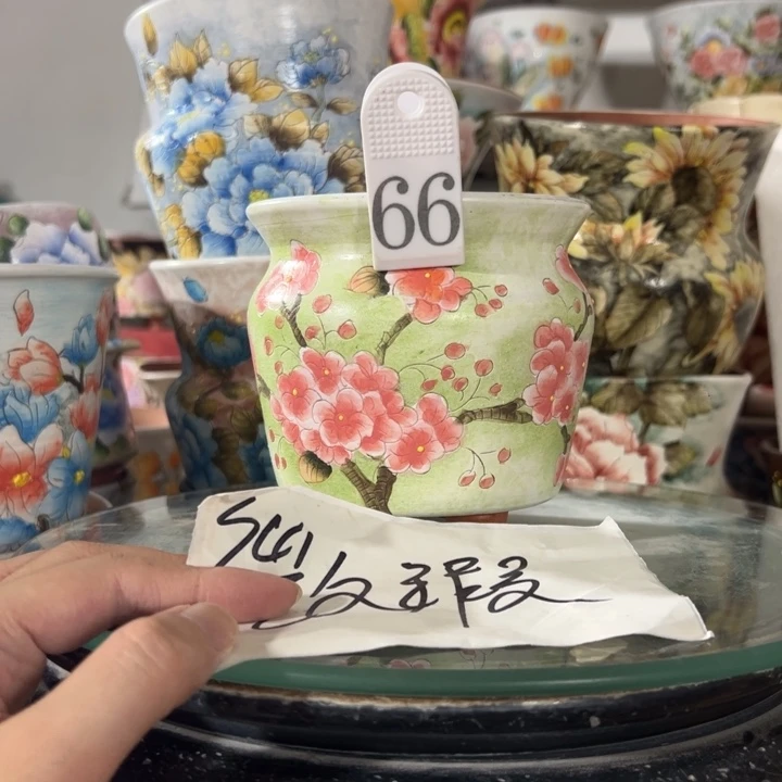 景德镇手绘花盆满38包邮偏远地区除外