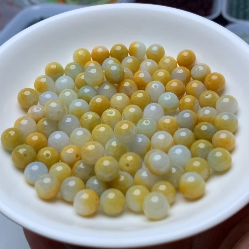 【闪购商品】未镶嵌手链翡翠卡7.3鸳鸯黄10颗
