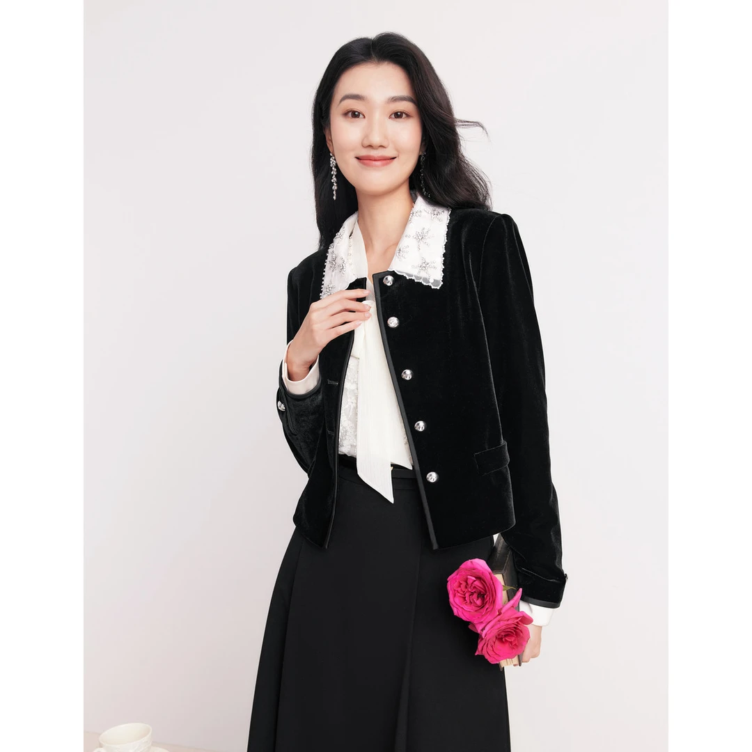 【可可专属】秋冬小香风长袖外套上衣女KB00408W0