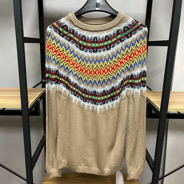 北欧风格 复古费尔岛针织衫男士长袖毛衣6001105