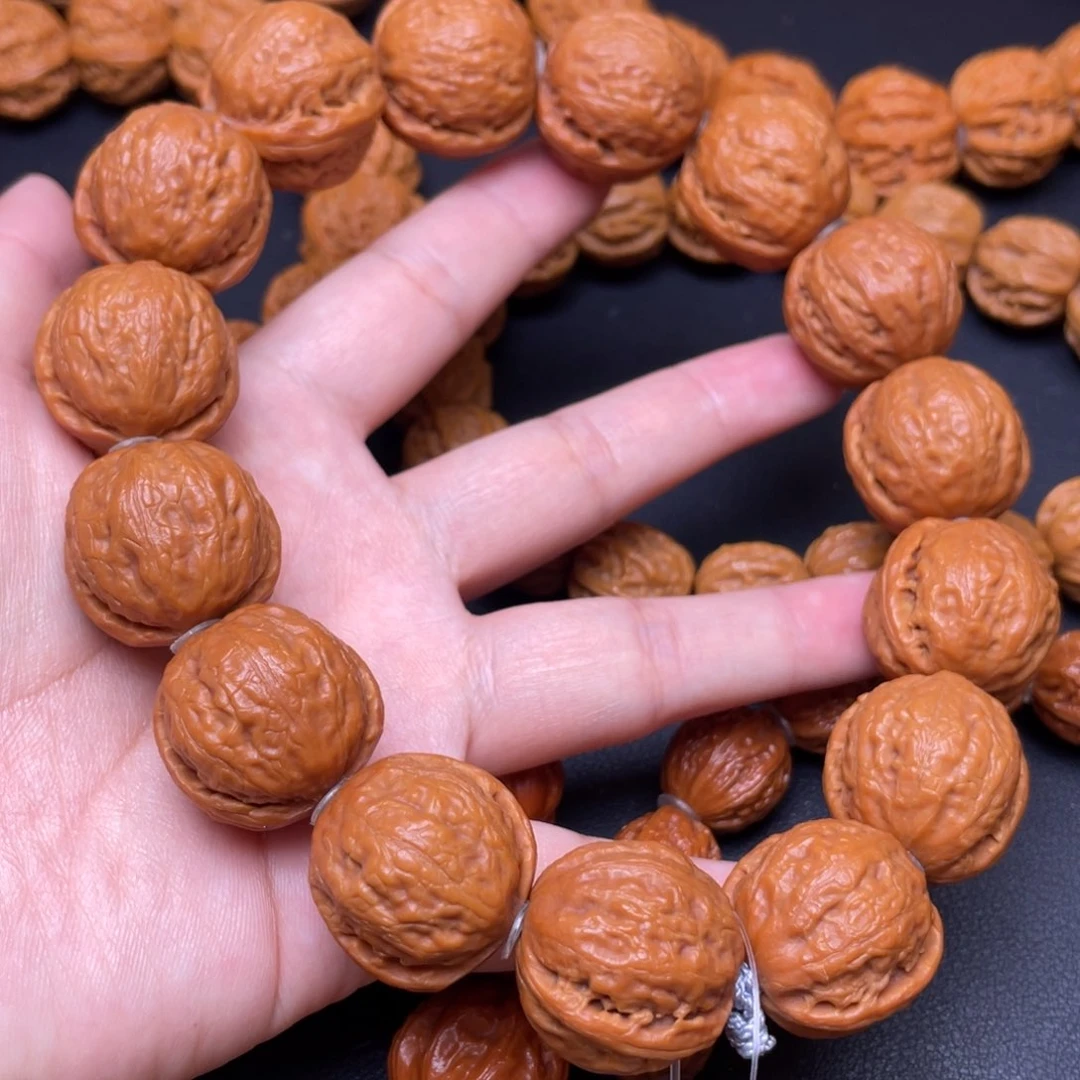 文玩核桃手串板栗纹元宝手持