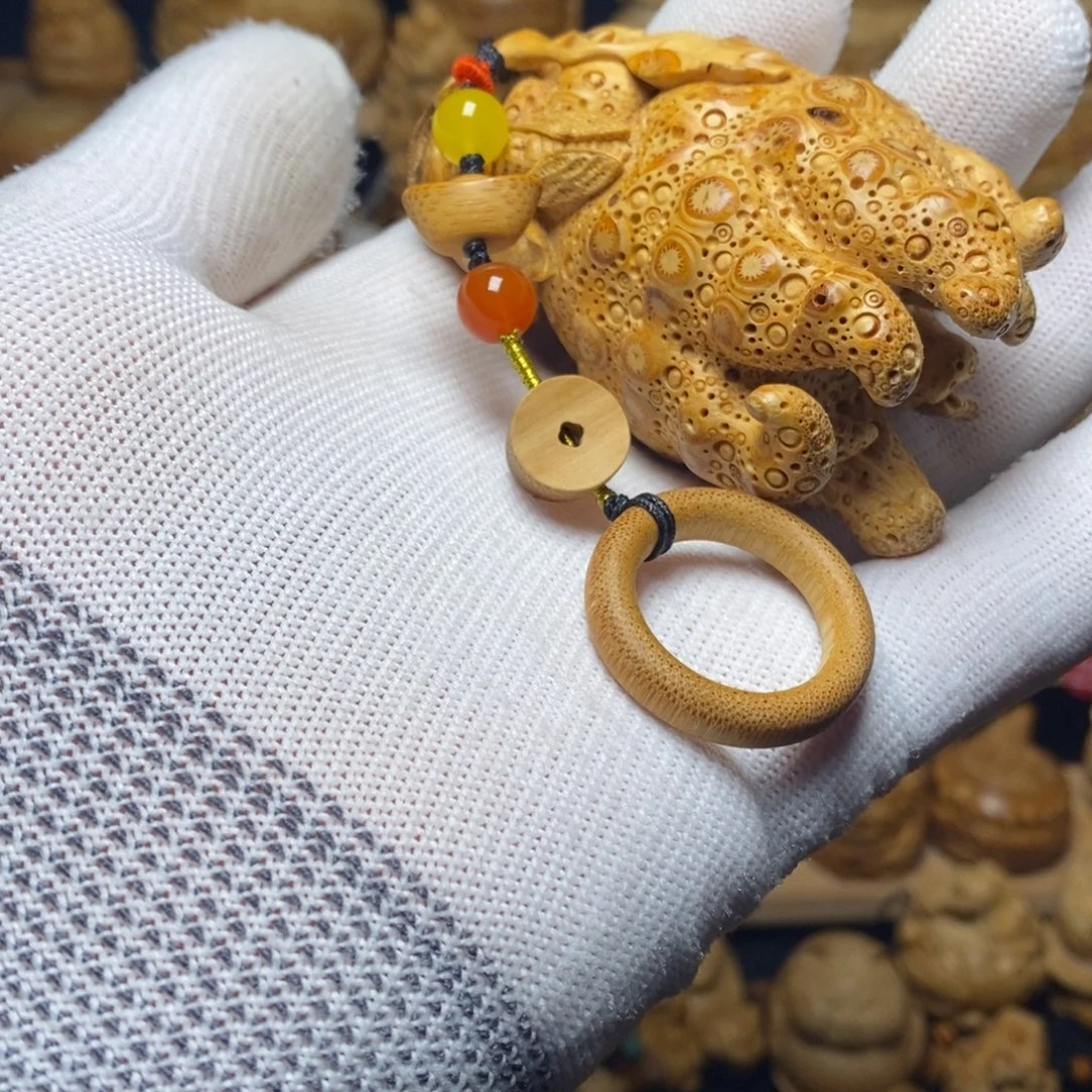 竹竹根雕佛手把件