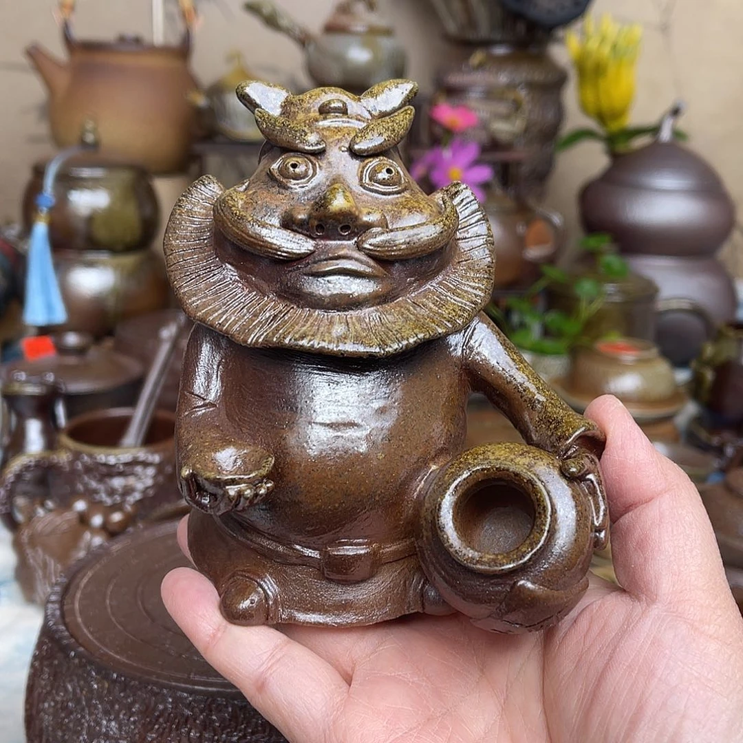 手工钟馗茶宠装饰摆件