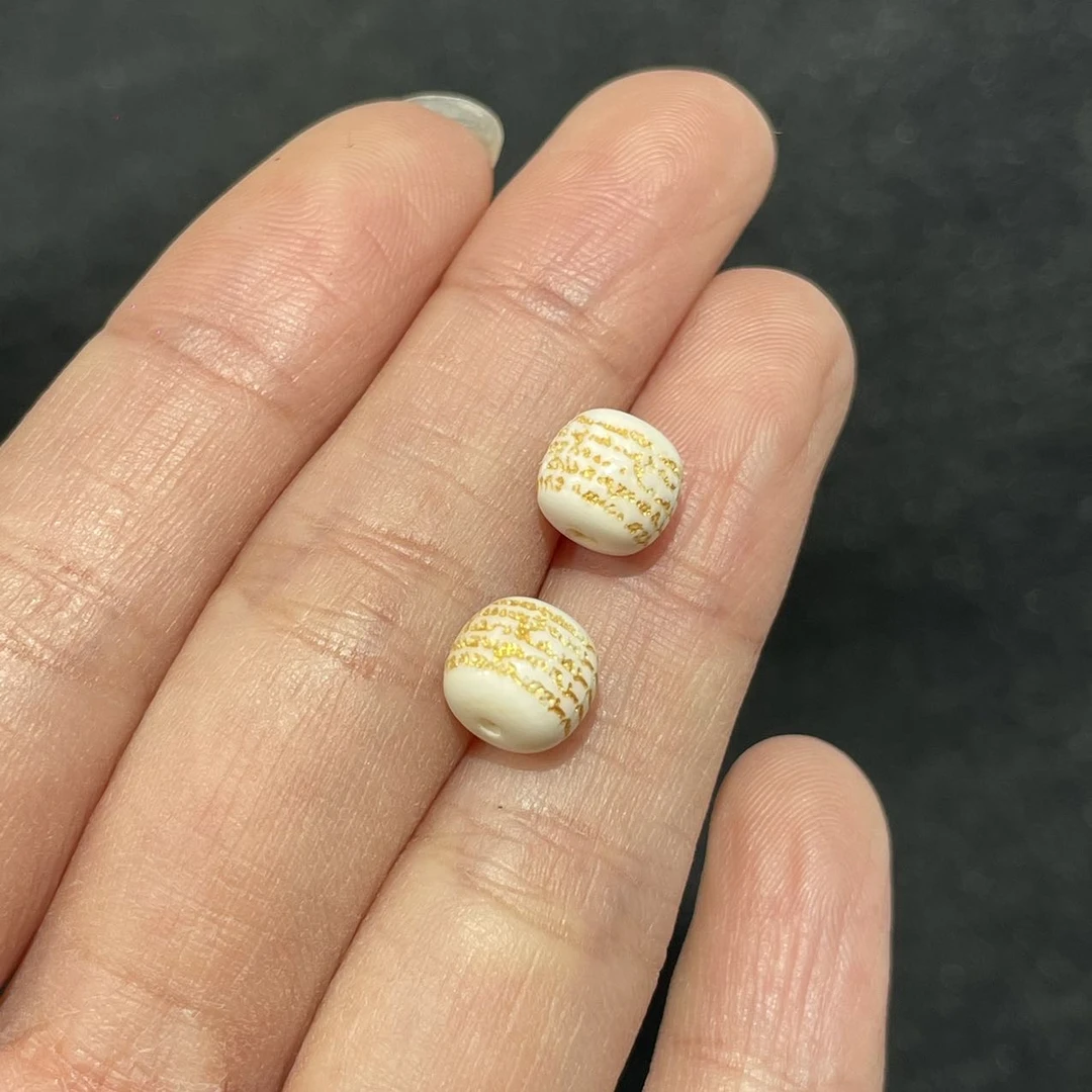 【地主专属】26 G24888-猛犸心经配饰一对-尺寸8mm