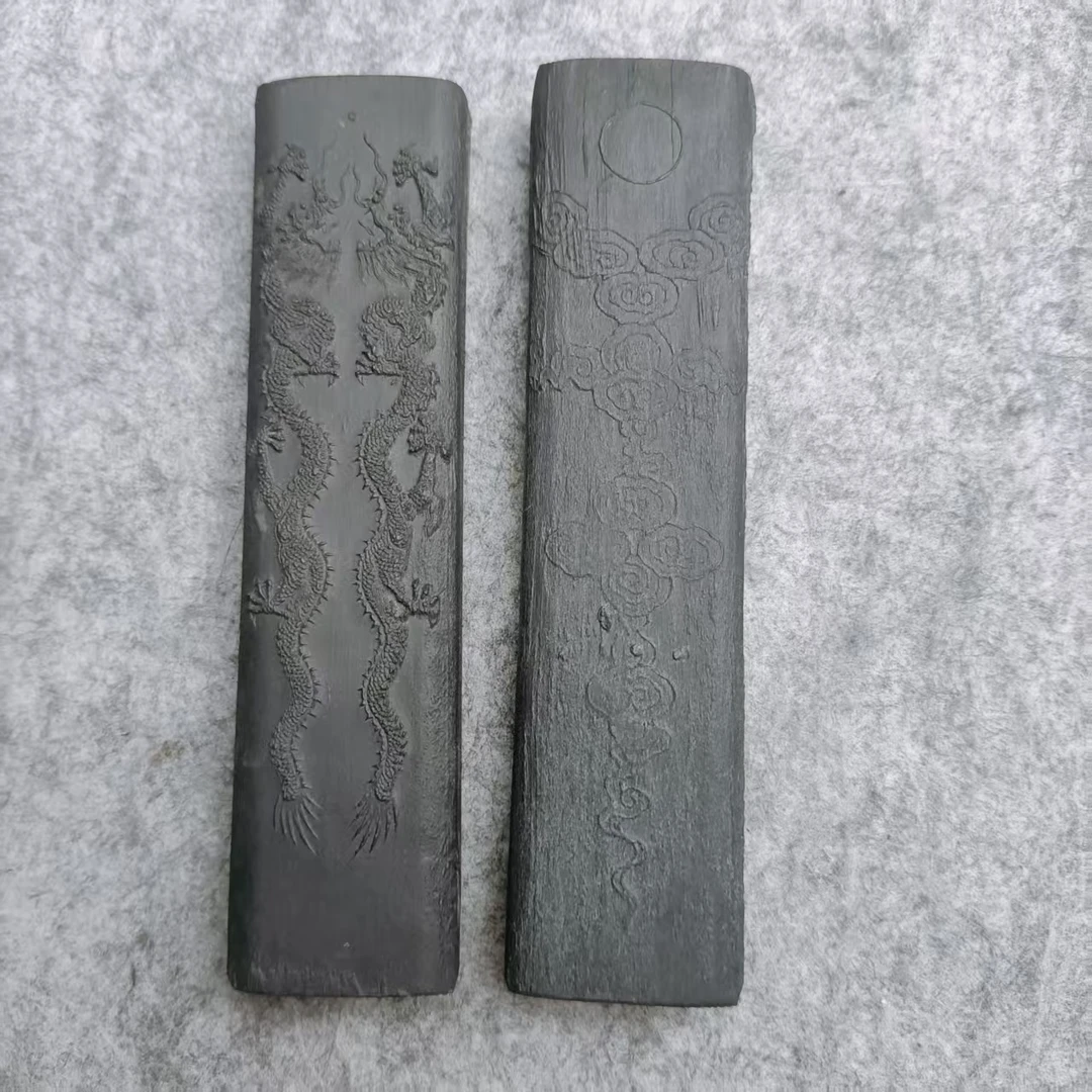 文房四宝笔墨纸砚自家收存80年代歙胡经典版本古法油烟超漆烟徽墨