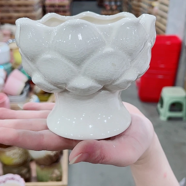 有孔，凑10元包邮陶瓷花盆发货！