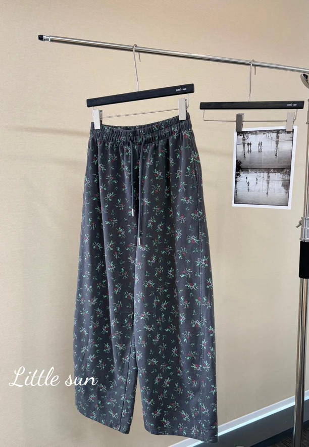 春天印花卫裤 no退no换