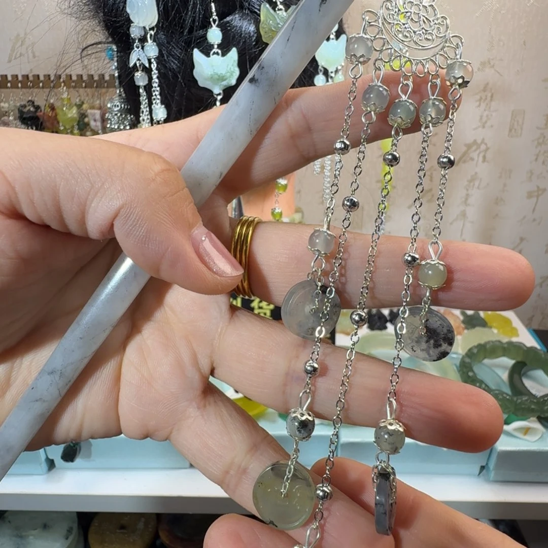 未镶嵌岫玉发簪福利款两个包邮