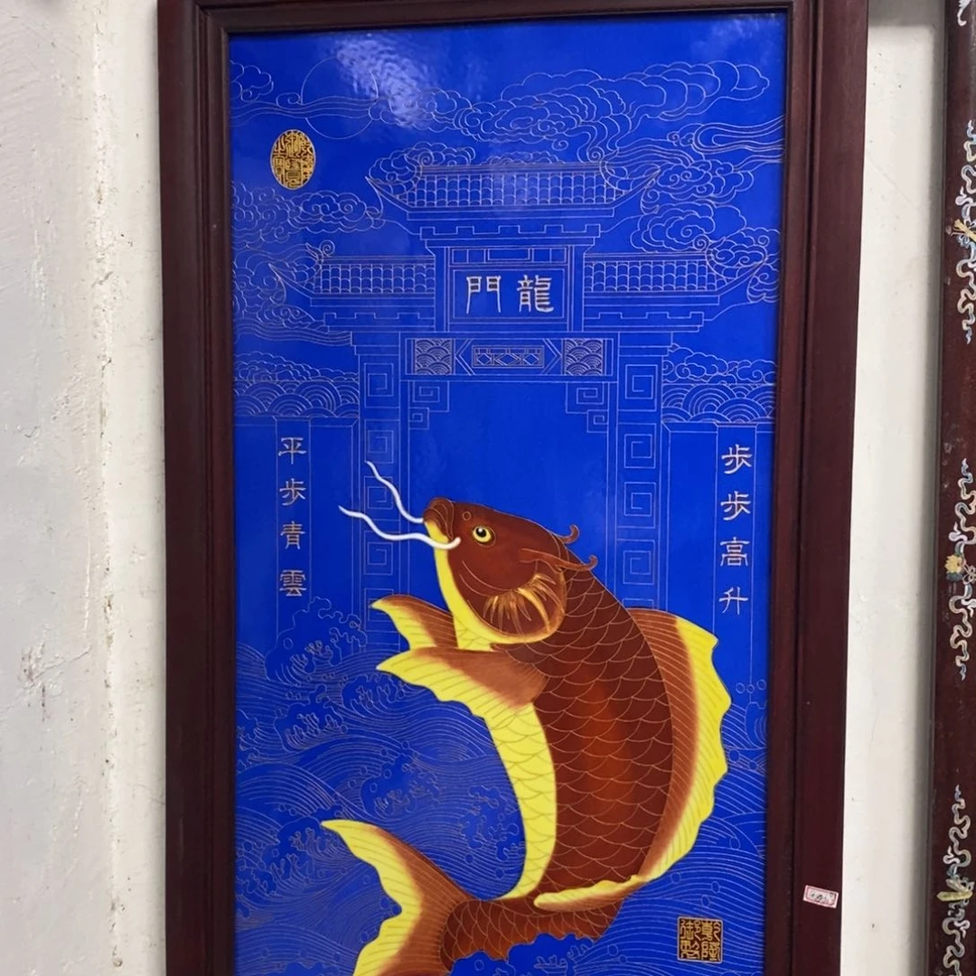 瓷片90*52*1景德镇瓷板画柴窑烧制