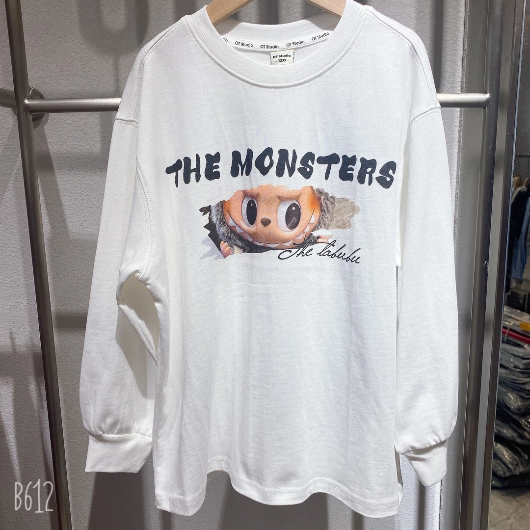 005童装印花布布长袖T恤