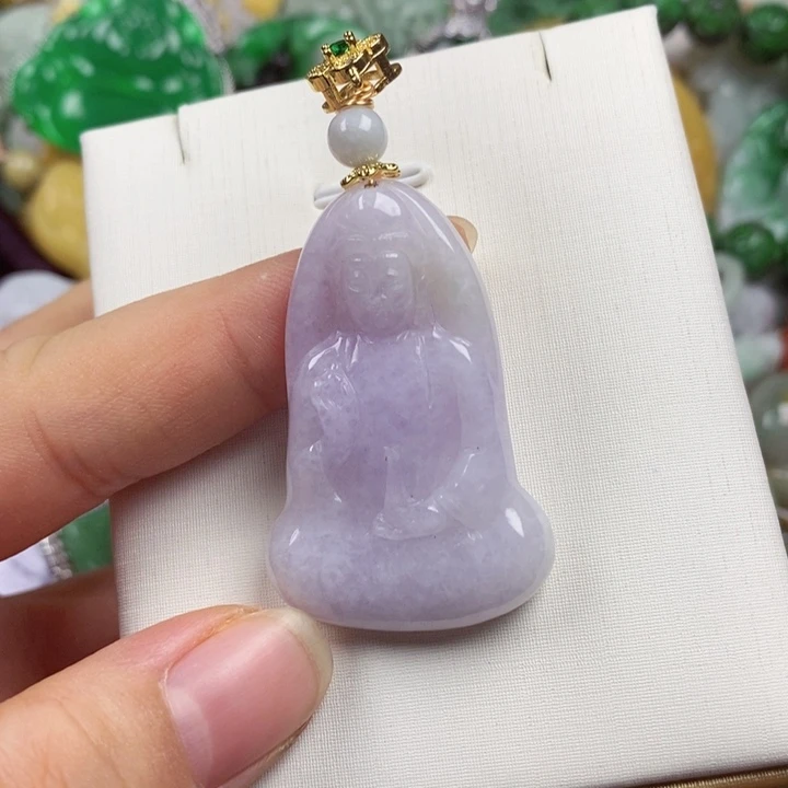 翡翠未镶嵌吊坠(赠链)