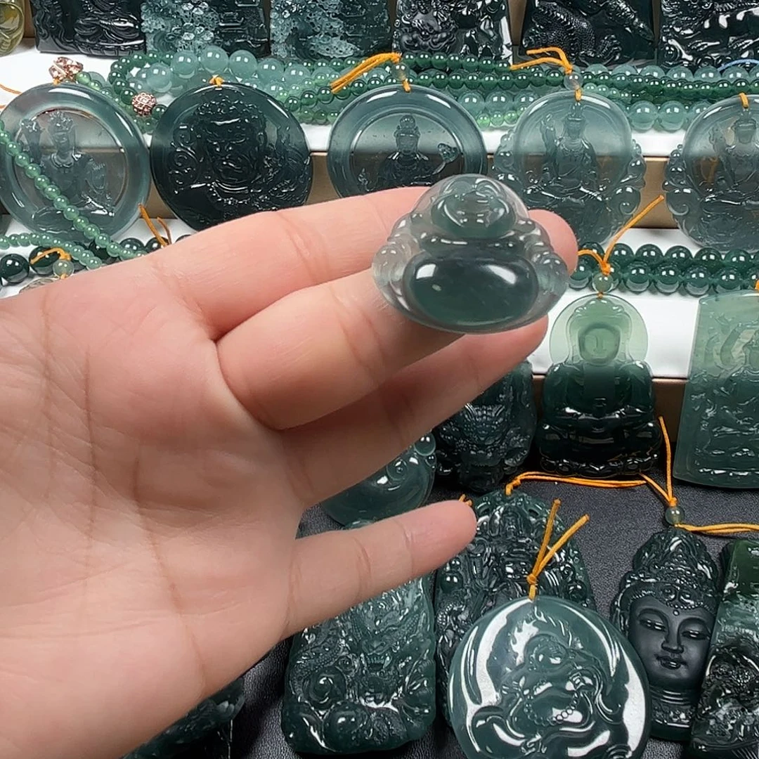 翡翠未镶嵌项圈纯天然A货翡翠吊坠666