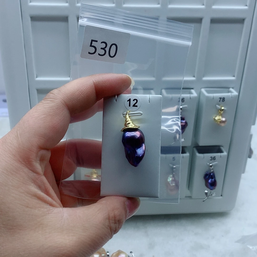 合金吊坠(不含链)淡水珍珠