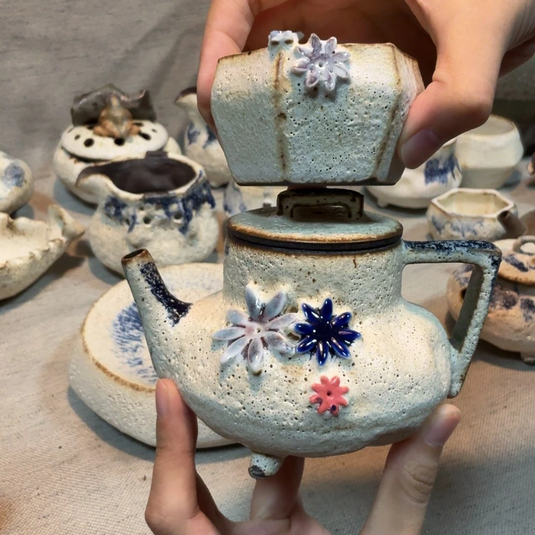 粉引小雏菊一壶一杯