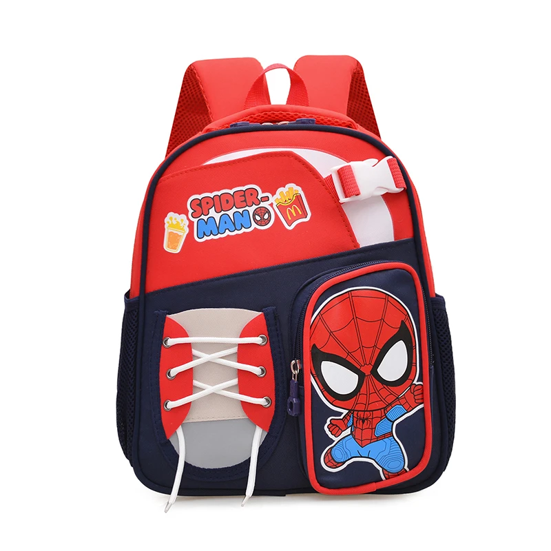新款带胸扣蜘蛛侠书包幼儿园小中大班男孩3-6岁轻便护脊防水背包