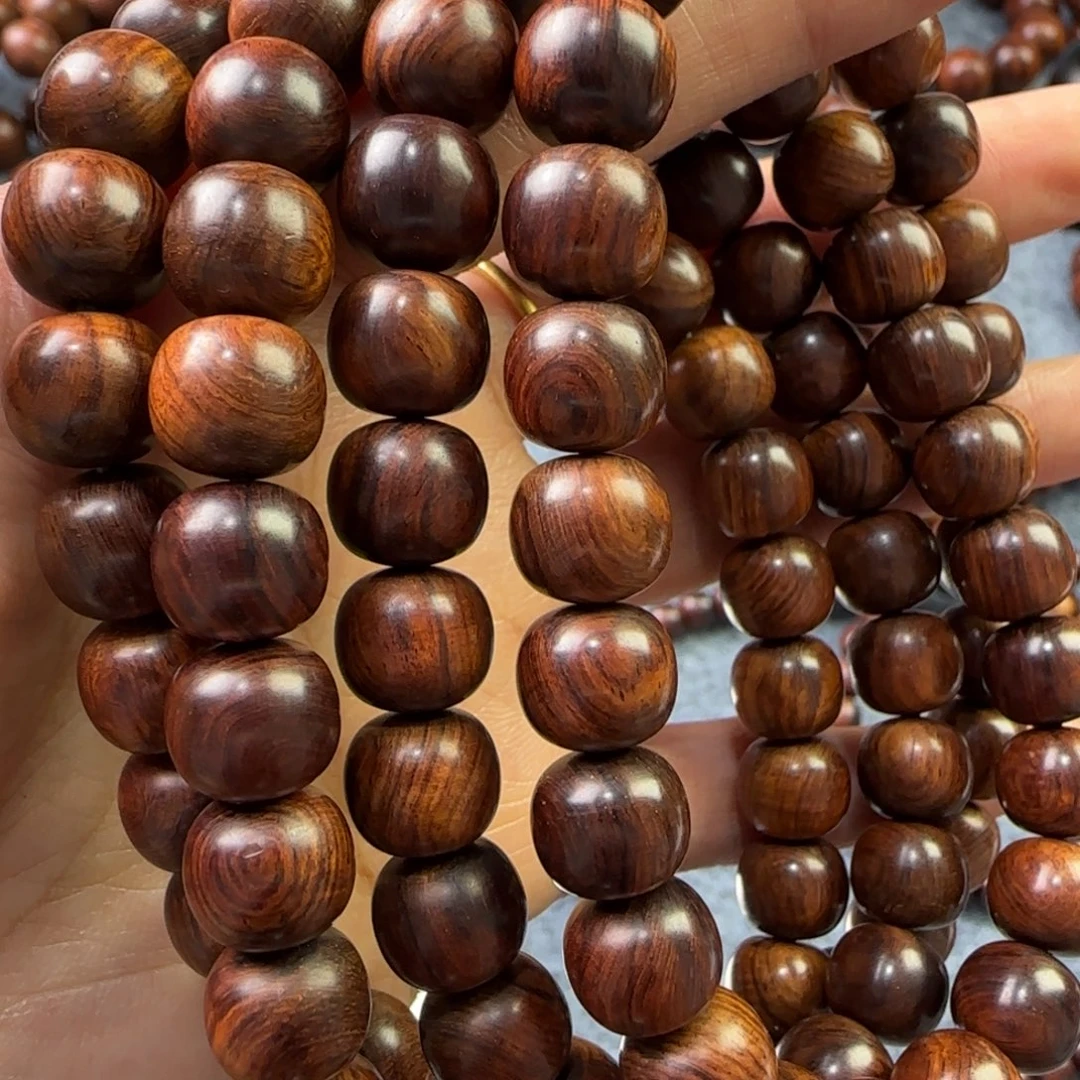 黄花梨/降香黄檀手串/手链多彩树头料老型108