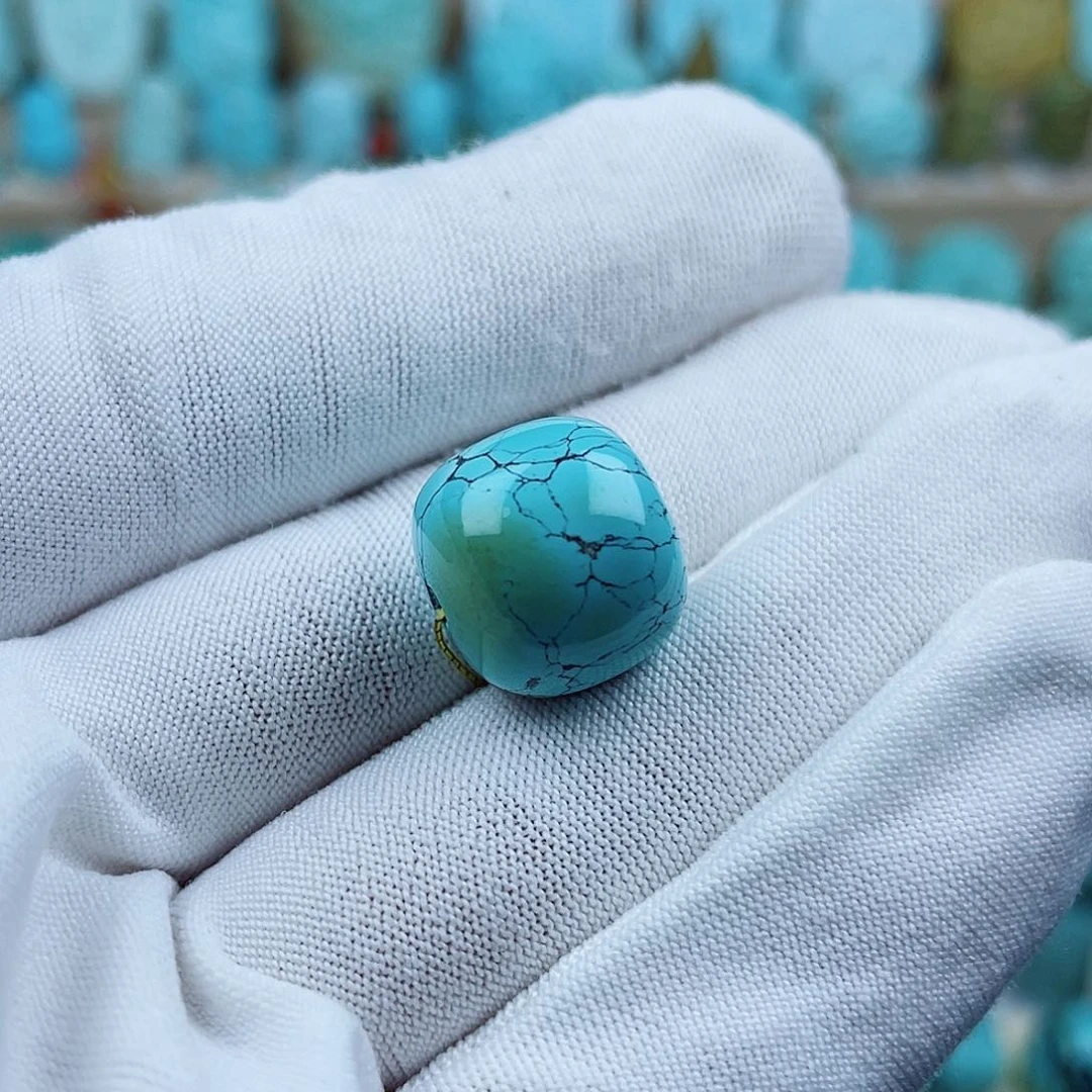 未镶嵌绿松石珠宝奇石14mm
