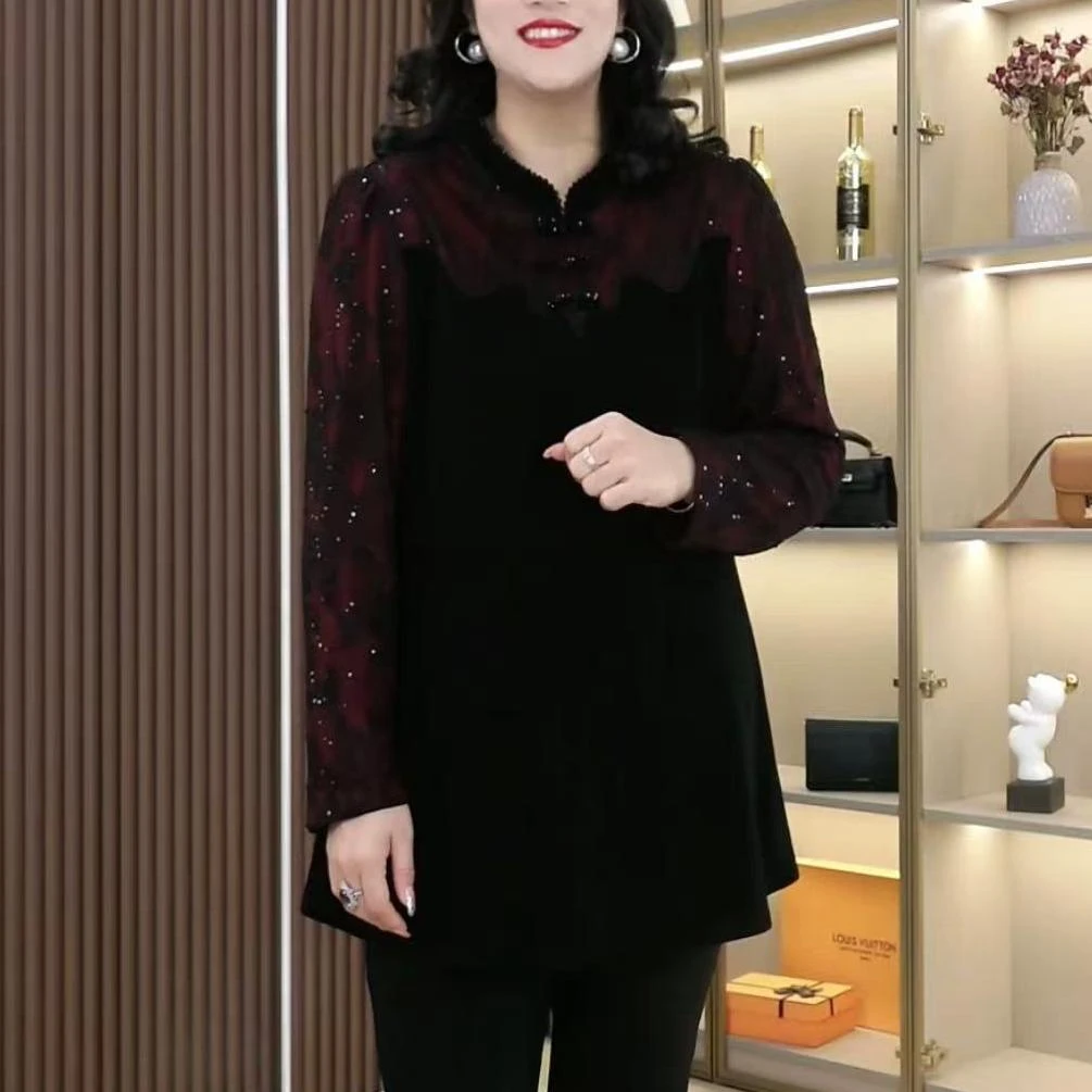 【现现】大码宽松显瘦修身显秋冬季新气质加宽肤白高档绒衫ZB6408