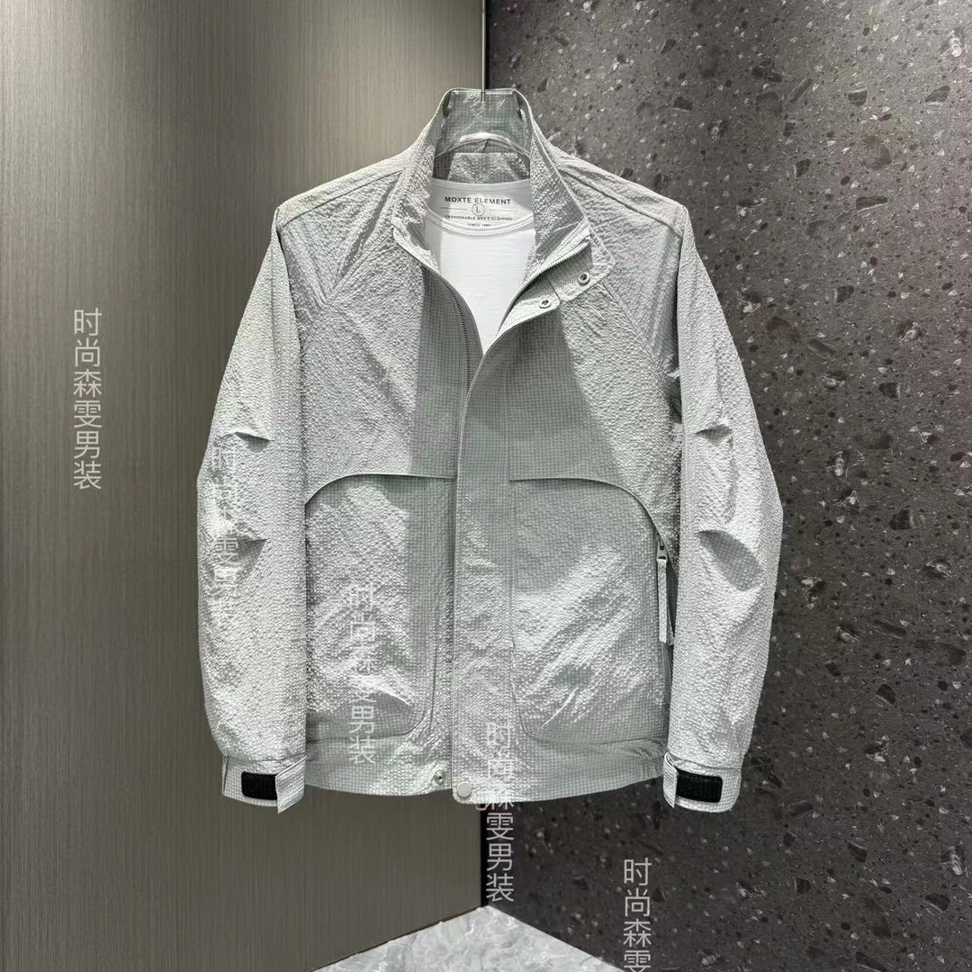 春夏男士男装纯色简约潮流透气百搭时尚外套68616
