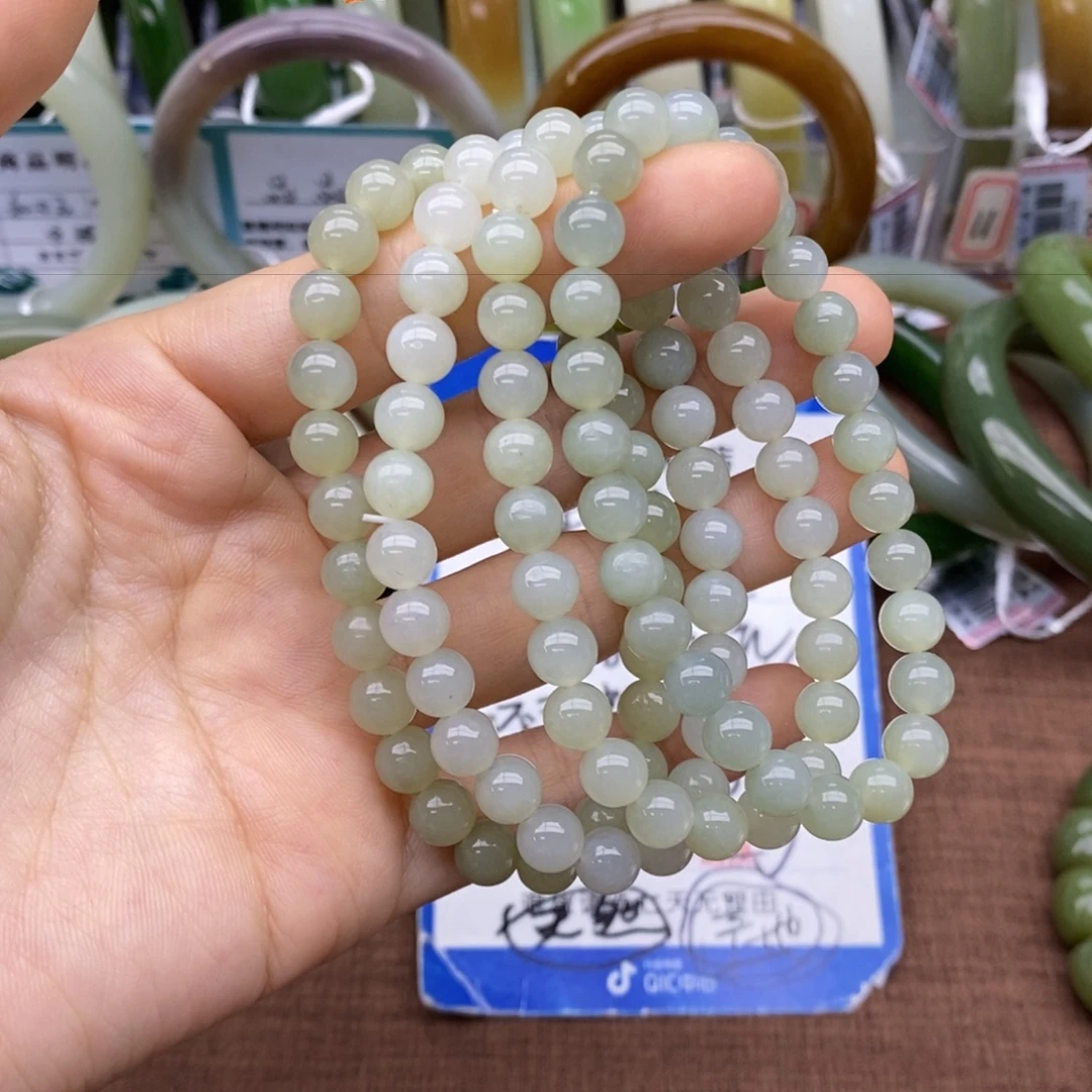和田玉未镶嵌手串拍一发一