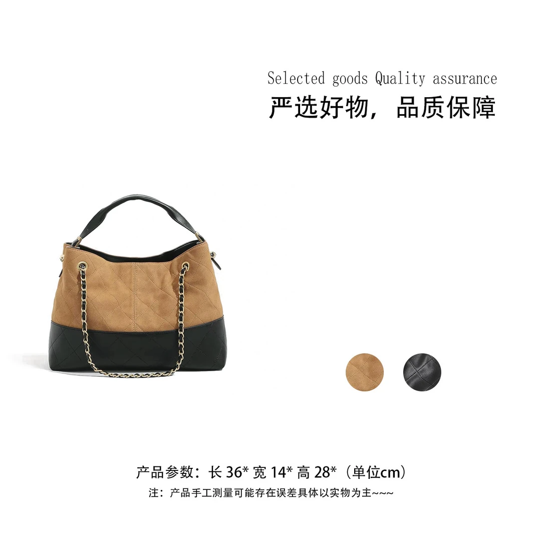 【A13】手工真皮女包  -25a托特-麂皮棕【36*14*28*】