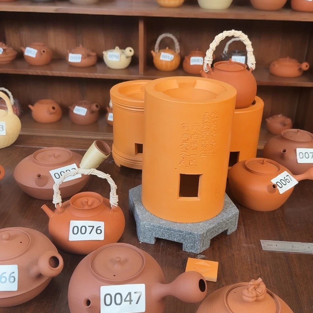 清***豆红泥潮州全手工小火炉