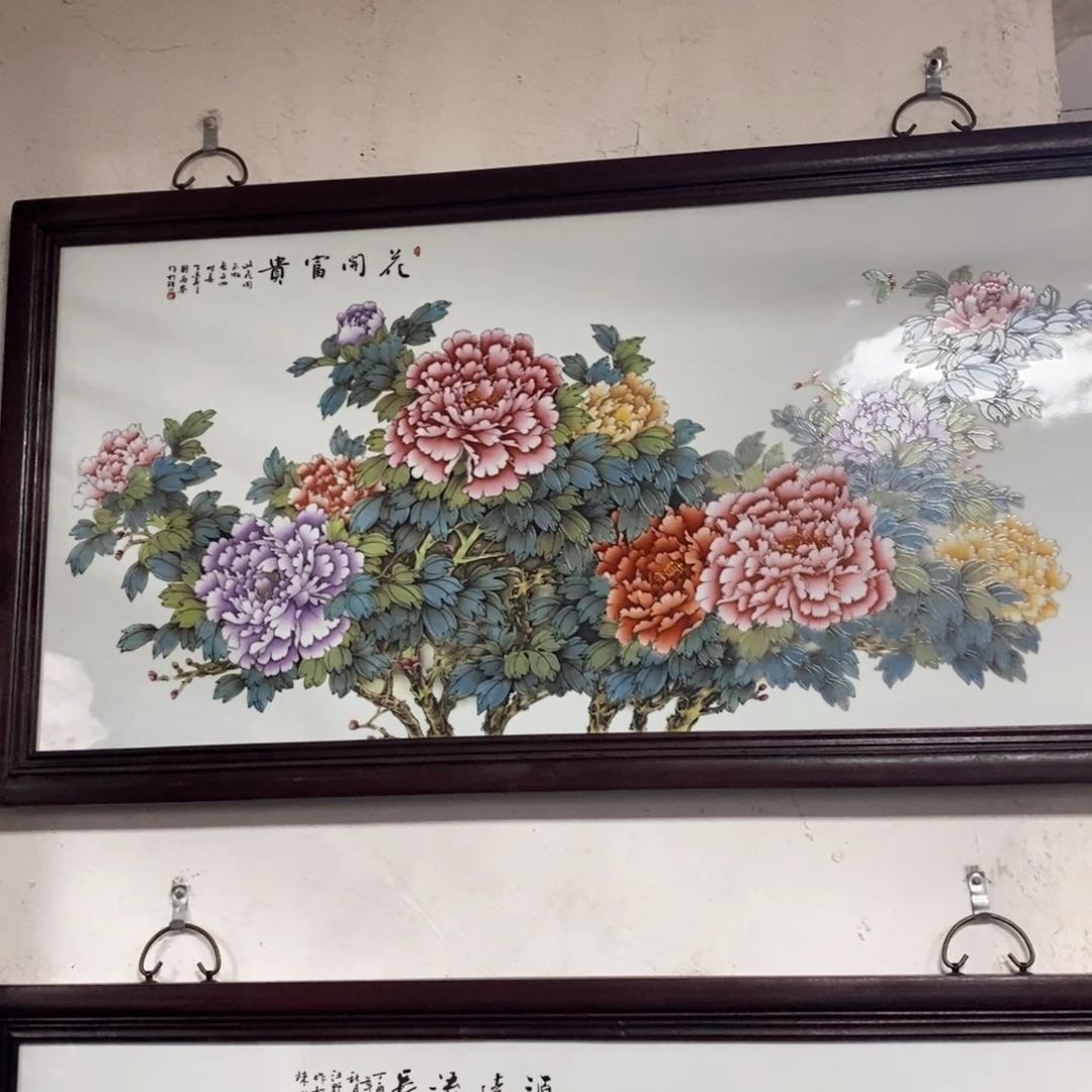 瓷片景德镇瓷板画柴窑烧制