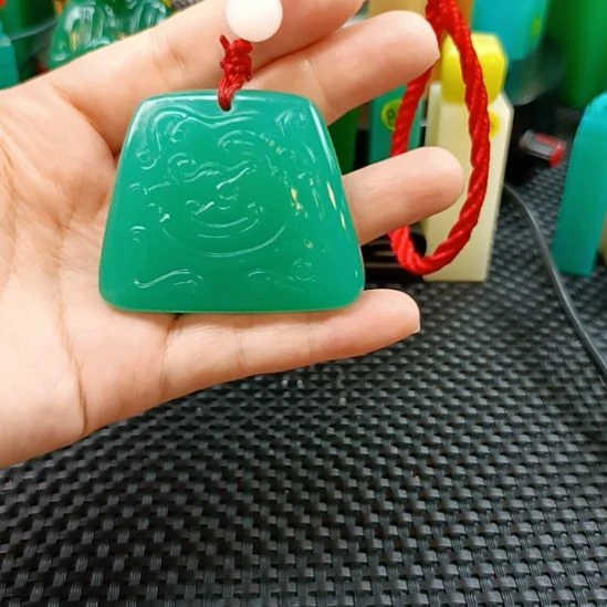 寿山石印石手把件