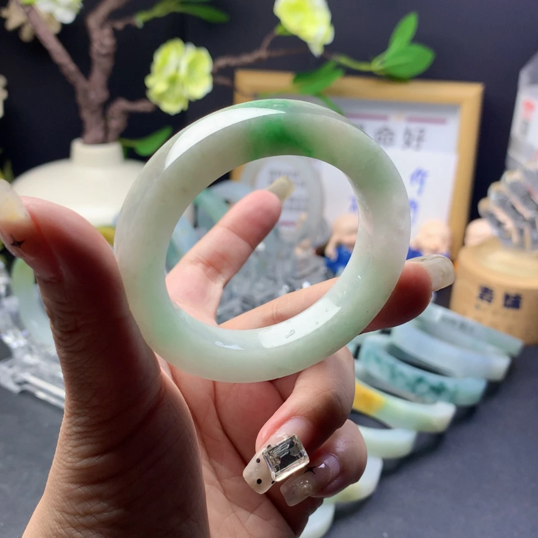 定制翡翠未镶嵌手镯46_51