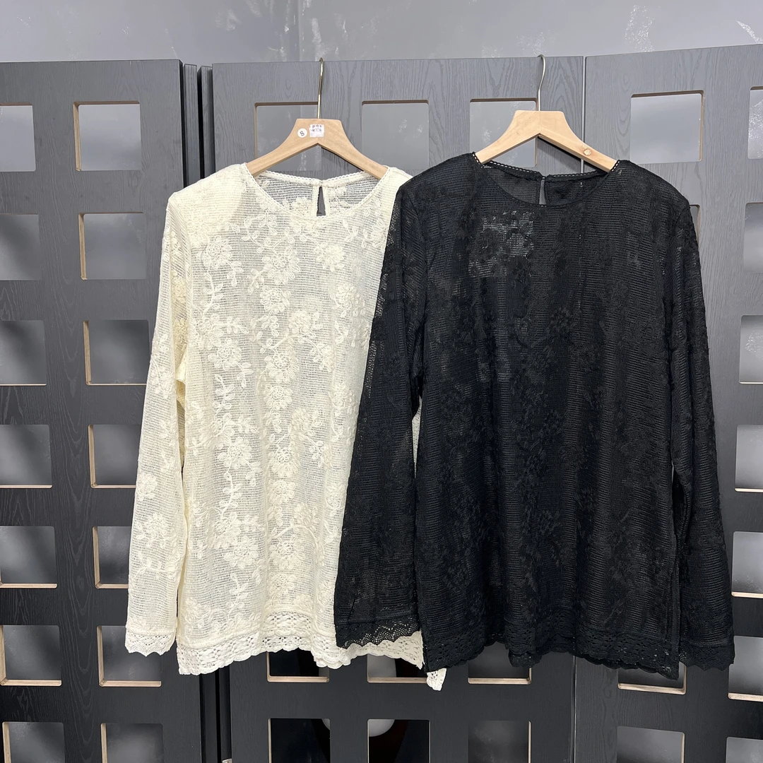 大米-蕾丝绣花打底-1077