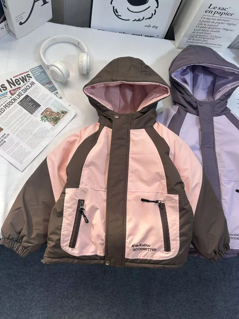 中童派克加兔毛，常规厚度