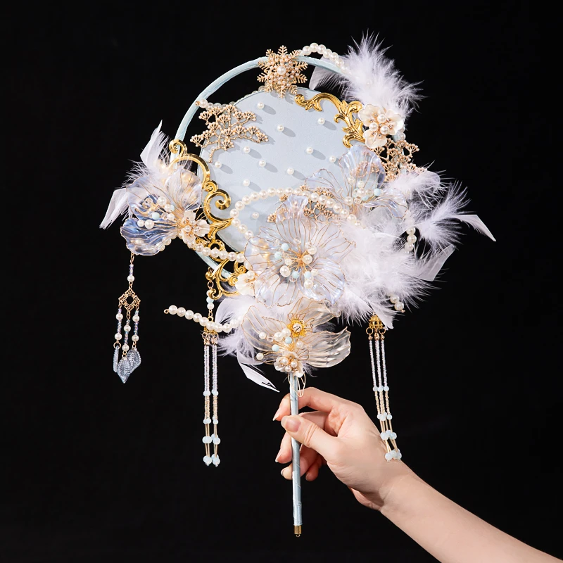 【重工婚扇】团扇结婚秀禾服新娘喜扇古风中式婚礼手工婚扇秀禾团扇