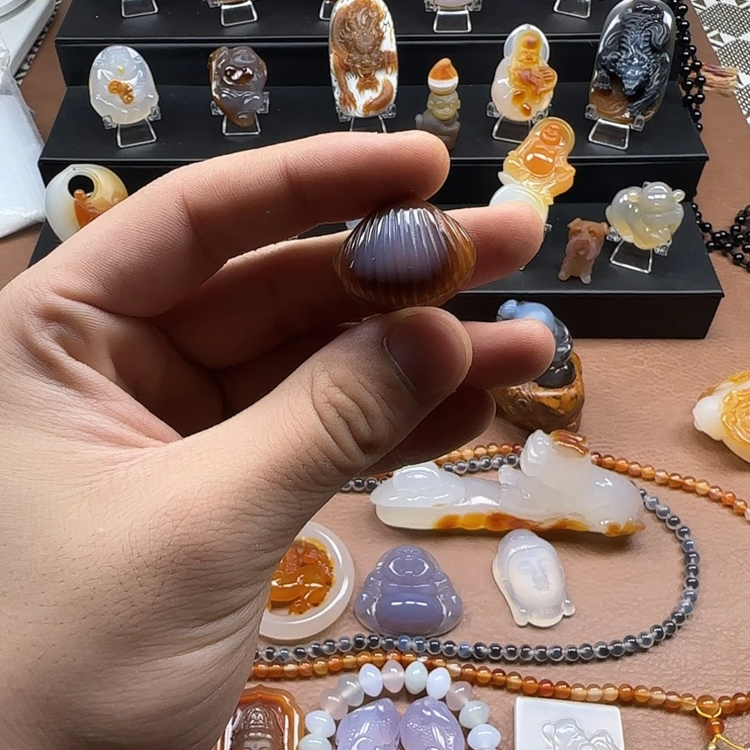 玛瑙/玉髓未镶嵌吊坠(不含链)