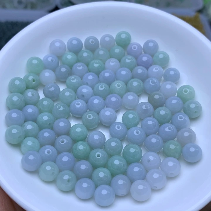 翡翠散珠卡7.2紫绿20个