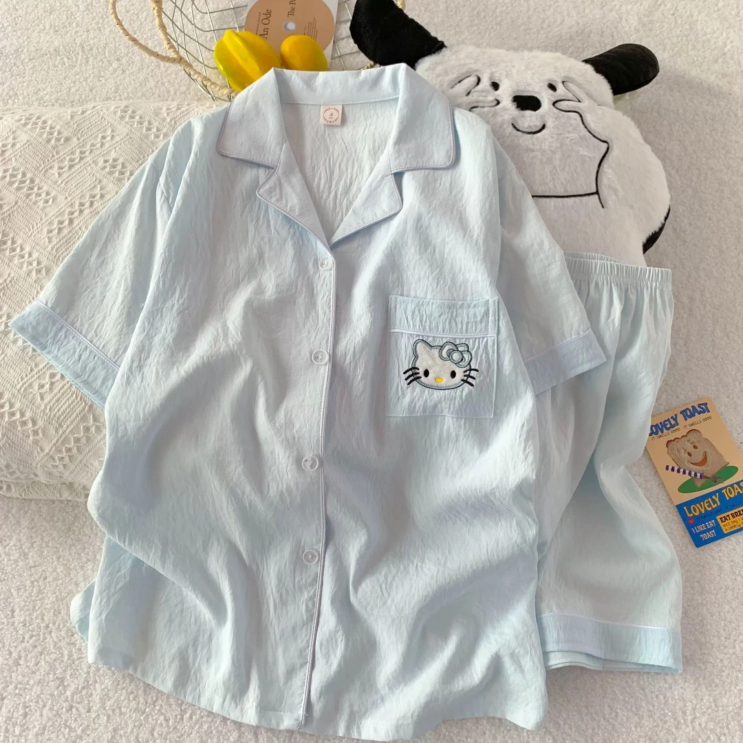 【初夏新款】云朵绵2025夏季短袖短裤睡衣女卡通可爱可外穿家居服