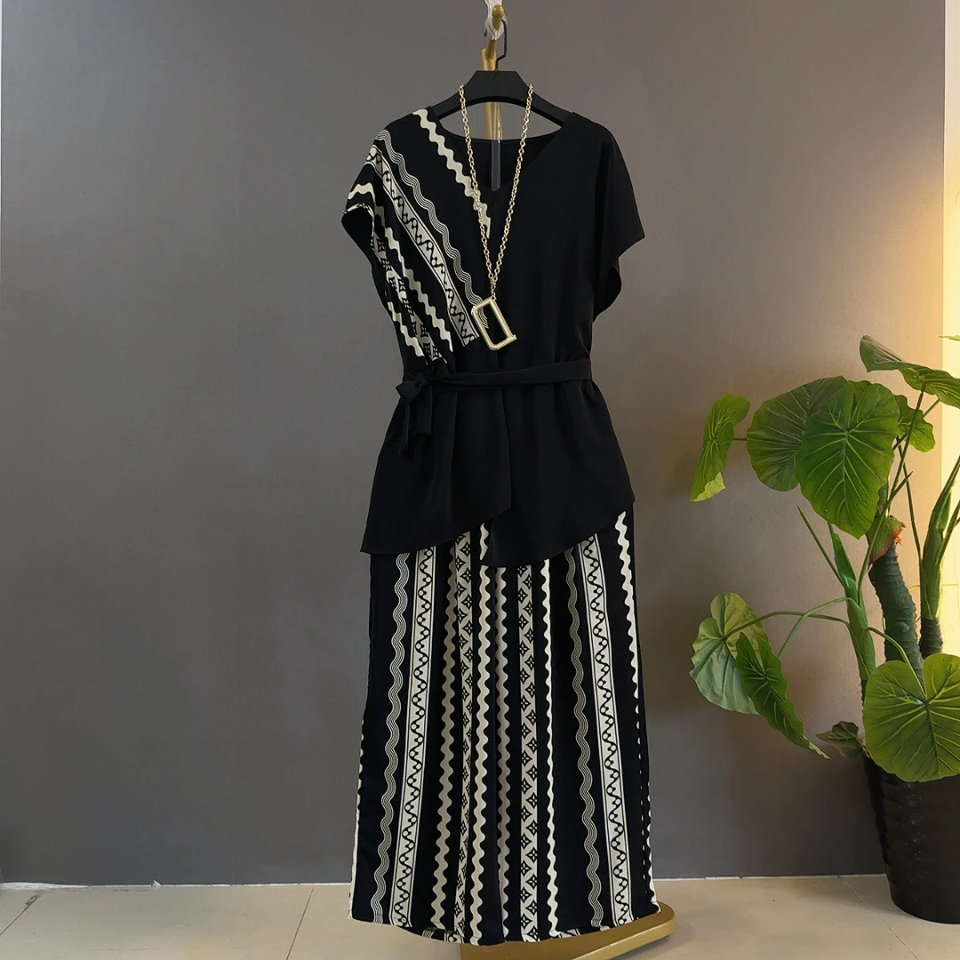 休闲风中国风极简风时尚套装女装显瘦山系盐系套装