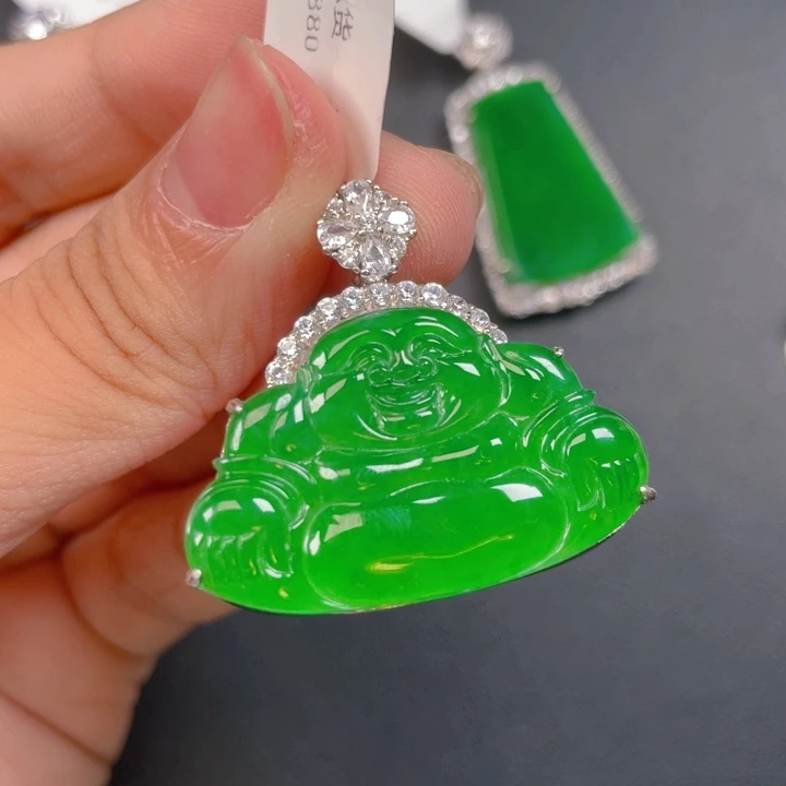 【闪购商品】颈饰银S925镶嵌翡翠翡翠