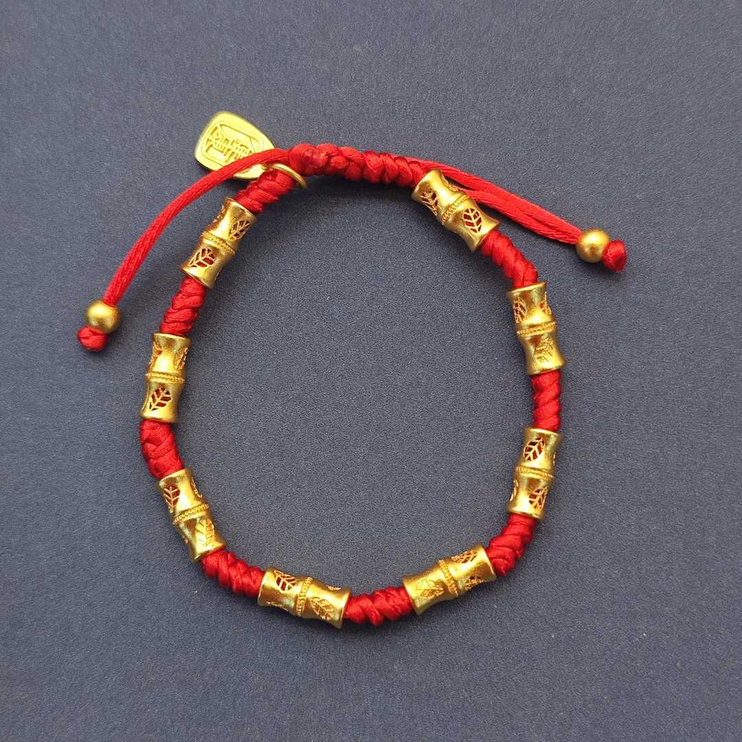 合金手链 X135合金竹节红绳手链0068