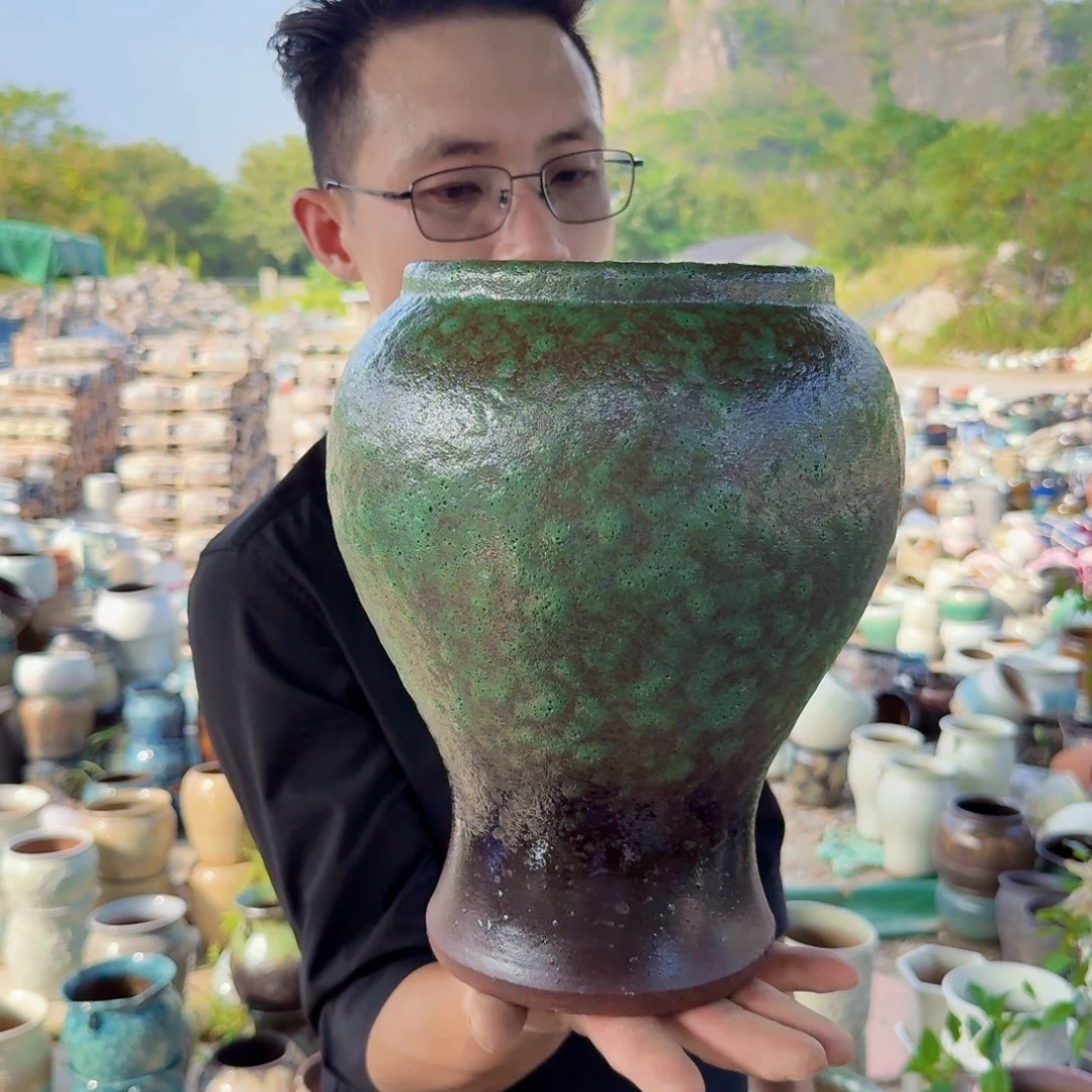 紫砂花盆口16高27（一个美人鱼牛油果