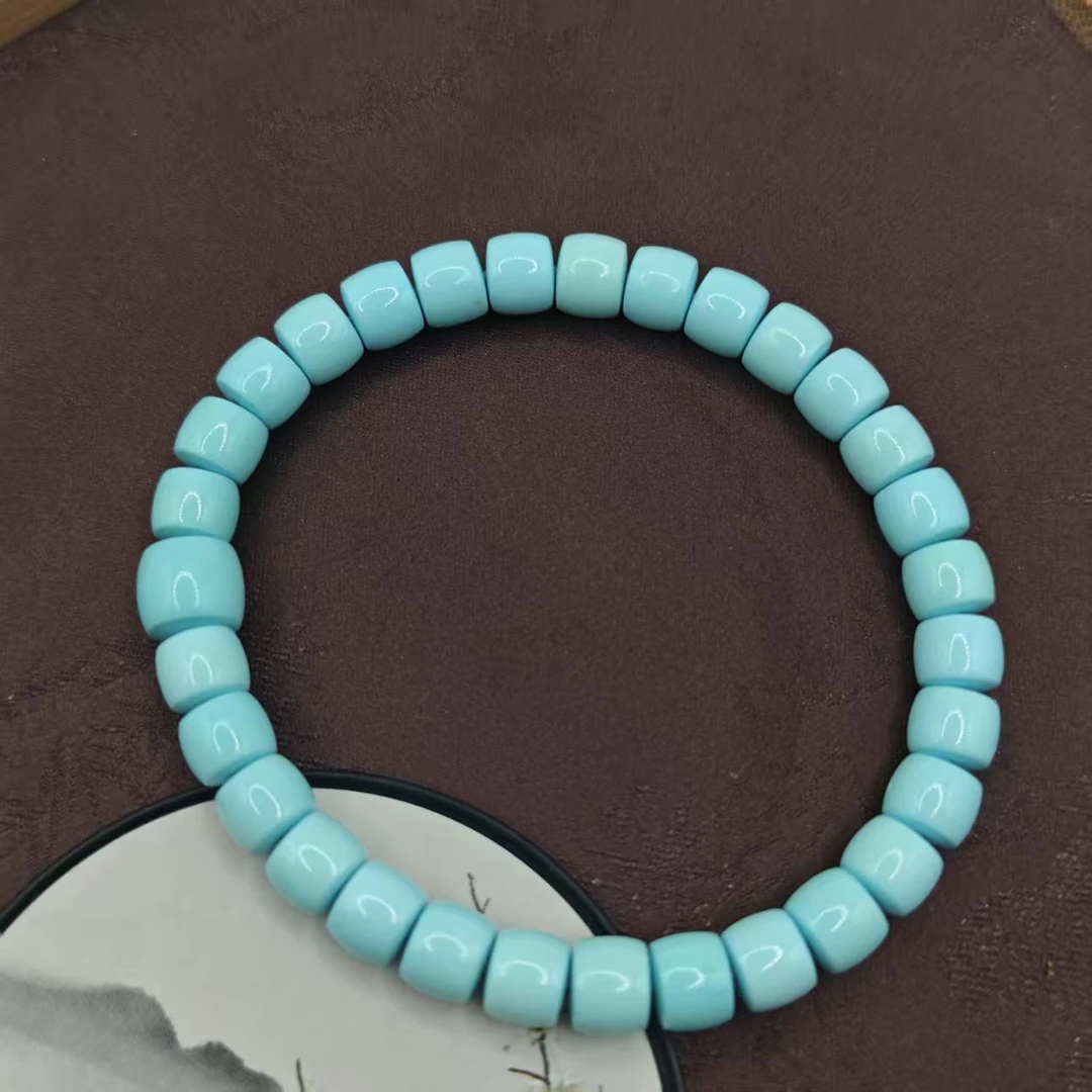 ㊵原矿绿松直切单圈石尺寸6+克重11价已开